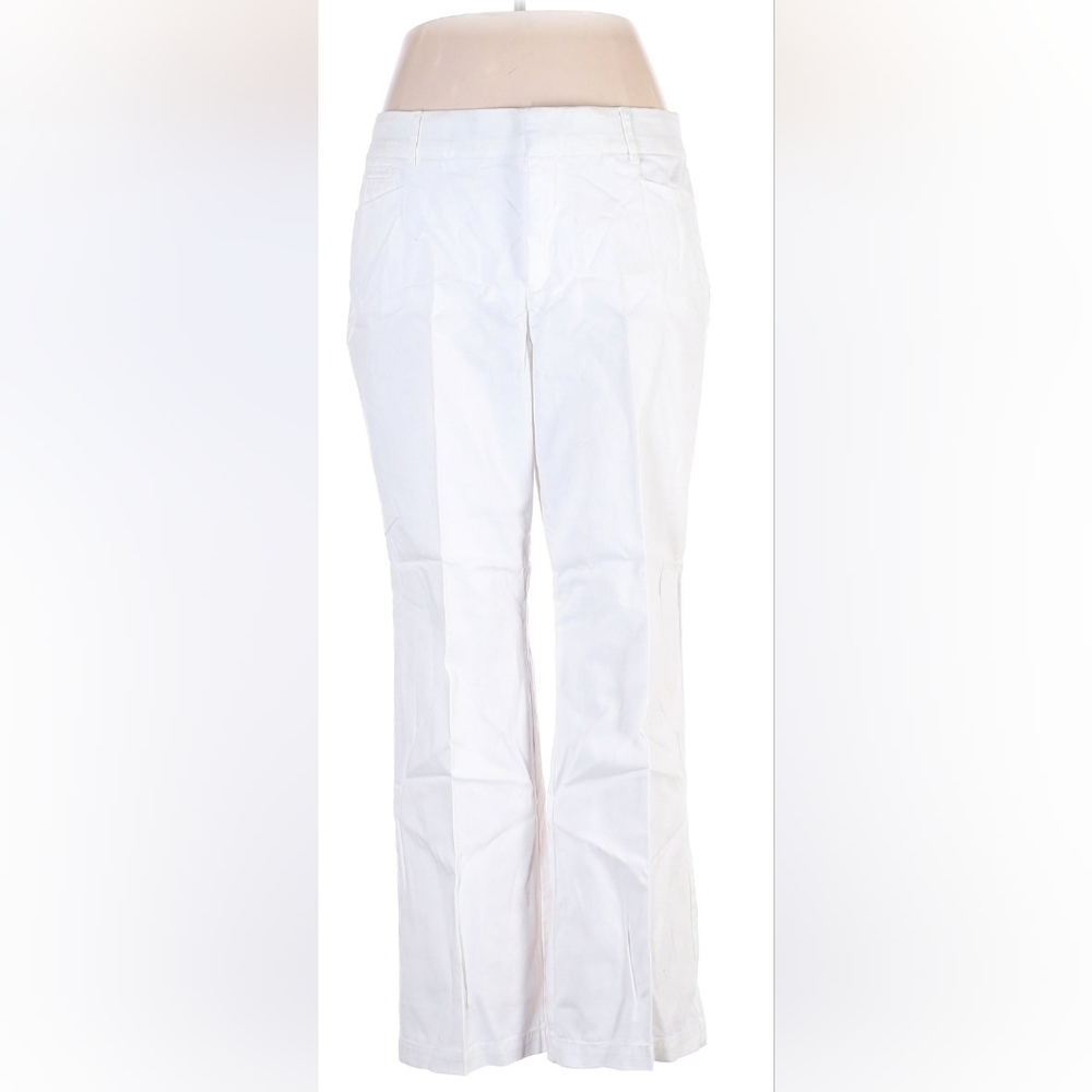 JM Collection White Women's Straight-Leg Pants Sz. 14 Short